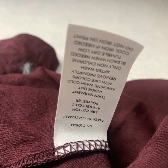 Alpine Design Shirt Men's Medium Burgundy Cotton Crew Neck Long Sleeve 7242 - Picture 7 of 9